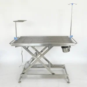 Stainless Steel Veterinary Examination Table with Adjustable Height and Non Slip Surface for Dogs Cats and Small Animals