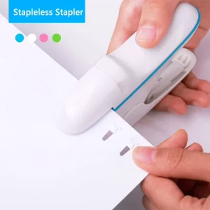 Staples Staple Free Stapleless 7 Sheets Capacity Hand held Mini Safe Stapler