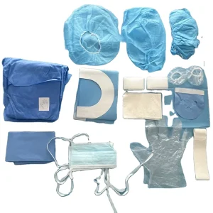 Sterile Drapes Disposable Medical Dental Pack with Surgical Gown and Caps Medical Supplies Consumables