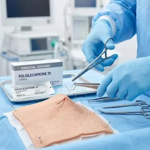 Sterile Medical Surgical Suture Needle Veterinary Grade Braided Silk Anti Inflammatory