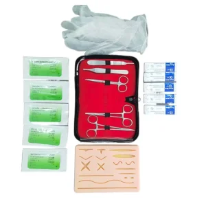 Surgical Customized Complete Suture Practice Training Kit for Medical Students Silicone Suture Practice Skin Pad Instruments Set