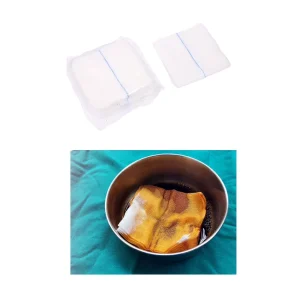 Surgical Dressing Gauze Pads Gauze Swab With Blue Line X ray Detectable Threads 8ply 12ply 16ply