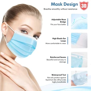 Surgical Face Mask Disposable 3 Ply Manufacturer Supply Ear Loop