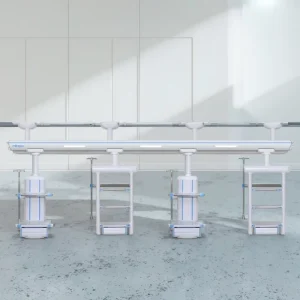 Surgical Pendant System ICU Integrated Suspension Bridge Optimal Gas Management Solutions Three Bed Hospital