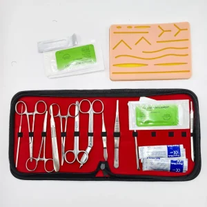 Surgical Suture Practice Kit Complete Medical Training Tools Set Reusable Silicone Skin Pad Medical Students Nurses Veterinary