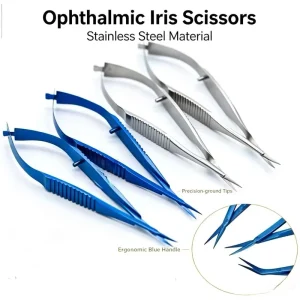 Vannas Iris Micro Scissors Straight Curved Tips Reusable Ophthalmic Surgical Scissors for Eye Surgery