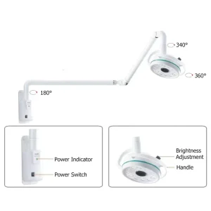 Vet Examination Light LED Surgical Light Shadowless Lamp Wall Mounted Medical Operation Light