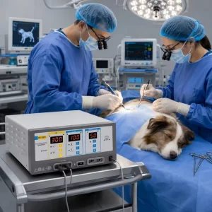 Veterinary Bipolar Monopolar Electrosurgical Generator Vessel Sealing System for Animal Surgery Pet Electrosurgical Unit