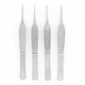 Veterinary Cartilage Forceps Wide Billed Forceps Toothed Forceps 12.5 cm Double row Fine Teeth Surgical Instruments