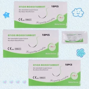 Veterinary Diagnostic Equipment Medical Consumables Needles Non Absorbable Nylon Silk Surgical Suture Dental Suture