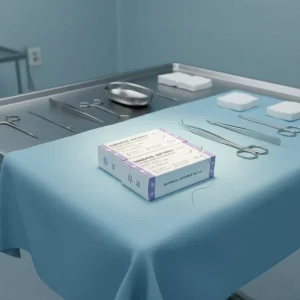 Veterinary Disposable Sterilized Surgical Sutures & Needles Kit Silk Nylon PVC for Cats Dogs Horses Goats CE Certified