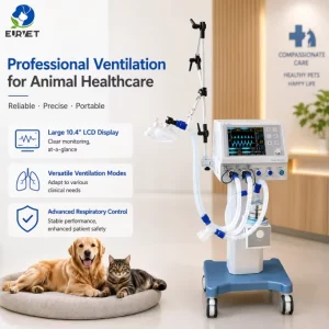 Veterinary Equipment Professional Veterinary ICU Emergency Ventilator with 10.4 Inch LCD Screen