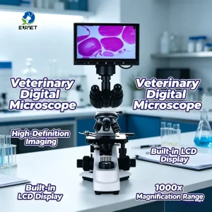 Veterinary Equipment Trinocular Biological Microscope for Lab and Clinical Application