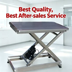Veterinary Hospital Equipment Stainless Steel Electric Veterinary Surgical Table with Scissor Lift