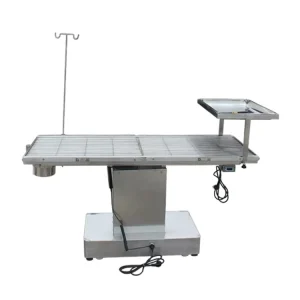 Veterinary Instrument 304 Stainless Steel Electric Adjustable Surgical Constant Temperature Bidirectional Tilt Operation Table
