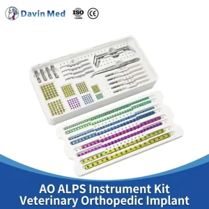Veterinary Orthopedic Surgical Bone Plate Kit 2.0 2.4 2.7 3.5 AO ALPS Instrument Set Vet Locking Screw and Drill System