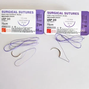 Veterinary Sterile Surgical Sutures and Needles for Veterinary Absorbable Surgical Instruments Polyglactin PGA Veterinary Needle