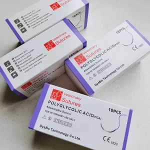 Veterinary Surgery Use Surgical Instruments Sterile Veterinary Absorbable Polyglycolic Acid PGA Needle