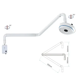 Wall Mounted LED Surgical Exam Light Dental Shadowless Lamp with Operating Light Arm