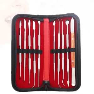 Wax Carving Set Surgical Dentist Sculpture Knife Dental Instruments Tool Kit