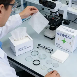 Wipestar Economical Boxed Wiping Paper 280pcs Per Box 20gsm Dry Wet Dual Use Low Lint Wet Strength Paper for Industrial Cleaning
