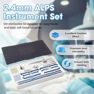 XC MEDICO 2.4mm Veterinary Orthopedic Trauma Instrument Set for Cat & Dog Fracture Fixation Surgery