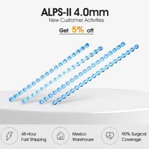 XC MEDICO 4.0mm ALPS II Titanium Locking Plate Straight Type Class III Horse Bone Fracture Repair Surgical Implant
