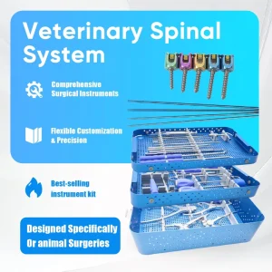 XC MEDICO Durable Medical Grade Stainless Steel CE Certified Spinal Fixation System Instrument Set for Veterinary Bone Trauma