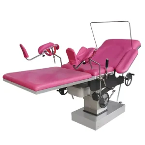 YFSC CR02 Multifunction Hydraulic Operating Table Pink Class II for Gynecological Obstetric Procedures CE ISO Certified