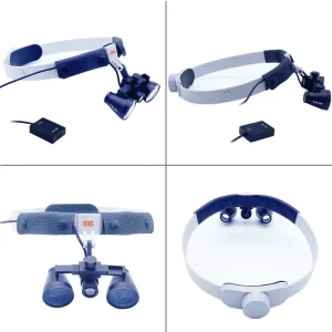Adjustable Pupil Distance Rechargeable Dental Surgical Loupe Glass With Light For Medical Magnifying Glass