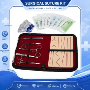 OEM Surgical Suture Practice Kit Medical Suturing Training Kit With Silicone Suture Pad Instruments And Sutures